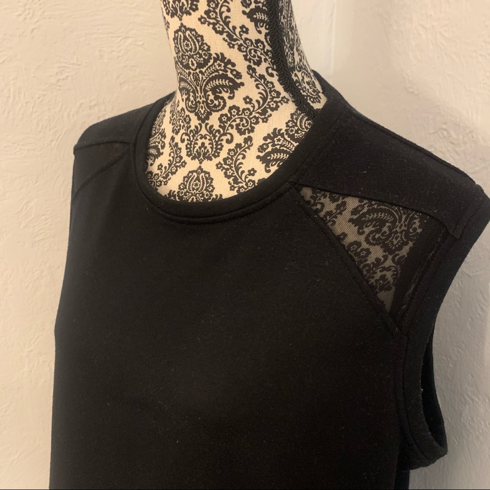 BCBG black sweatshirt style tank shirt